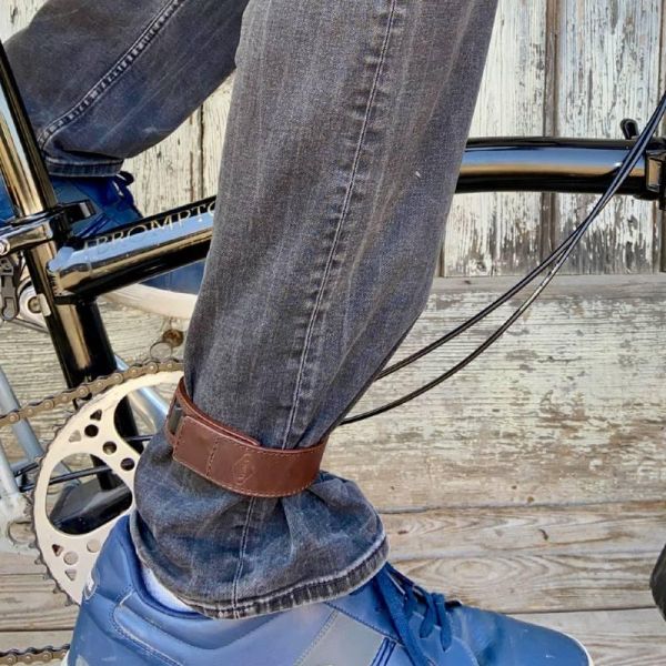 Leather Pant Strap + Brompton Wheel Frame Strap 2in1